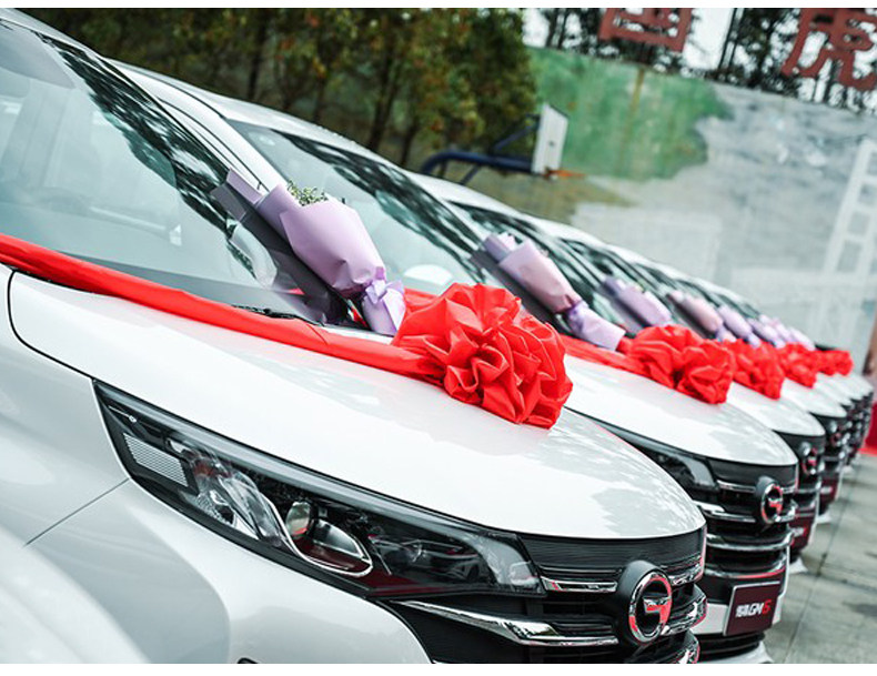 大红花球汽车新车4s店交车大红花车展绸布提车结婚红绣球交车花球