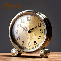 Fenglan love retro clock living room home ornaments clock ornaments clock desktop placed light luxury European style clock