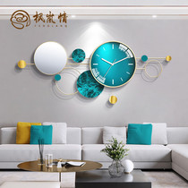 Fenglan love Nordic light luxury living room wall clock home clock hanging watch watch Net Red fashion TV Wall quartz watch