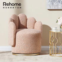 Meike Meijia rehome single sofa solid wood fabric soft bag French elegant light luxury sofa chair decorative furniture