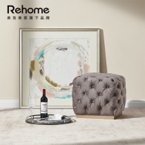 Meike Meijia rehome sofa pedal foot stool single solid wood fabric city light luxury furniture decoration furniture