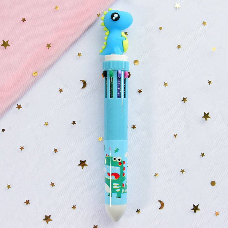 net red korean ten-color color ballpoint pen multi-color cute creative press girl multi-function student with 10-color pen