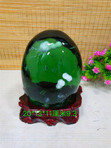 Brazilian crystal stone beautiful crystal clear strange stone ornamental stone Green stone decoration collection rough stone