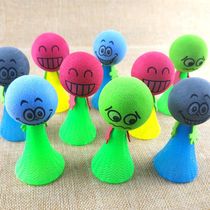 80 Back Nostalgia Childhood Plastic Bouncers Cute Jump High Man Cartoon Bounce Genie Expression Jump children Toys