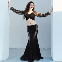 Belly dance performance dance clothes 2021 new fashion Oriental dance performance stage set women long sleeve fishtail skirt