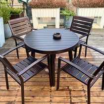 Outdoor table and chair wrought iron courtyard garden villa aluminum alloy home leisure furniture cast aluminum outdoor table and chair combination