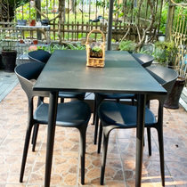 Outdoor tables and chairs courtyard garden dessert shop milk tea shop to negotiate net red leisure balcony simple Nordic table and chair combination