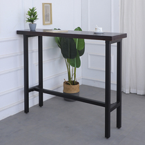 Bar Desk Home Living Room Partition Solid Wood Modern Elm Wood High Foot Leaning Against Wall Table Family Small Bar Desk Simple Bar Terrace
