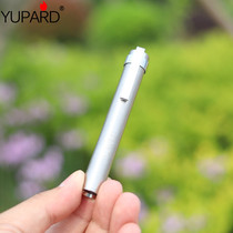 Stainless steel Q5 LED strong light flashlight mini charging long range home straight tube 7 battery 10440 battery