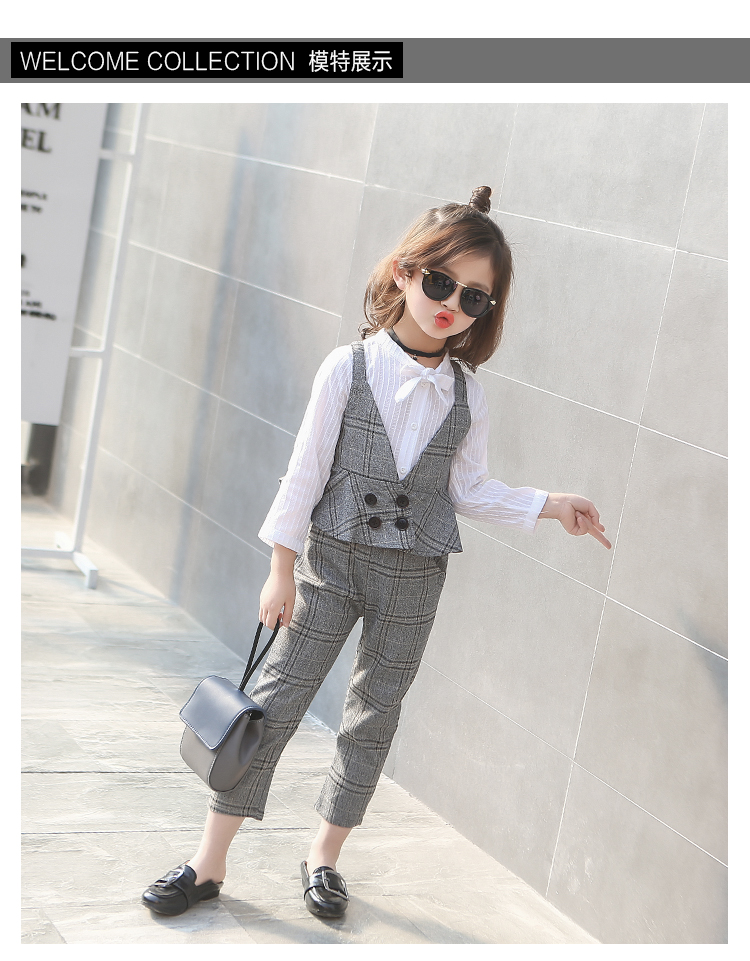 2017春秋新款童装中大童女童韩版休闲套装女