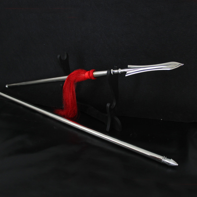 武氏全不锈钢红缨枪霸王枪大枪折叠武术枪长枪长矛红樱枪头未开刃
