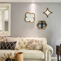 Simple European combination decorative mirror artistic creative porch hanging mirror living room sofa background wall mirror can be customized