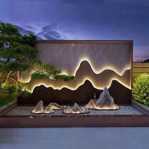 Stainless steel rockery screen background wall outdoor Villa Hotel Sales Department courtyard black titanium products factory direct sales