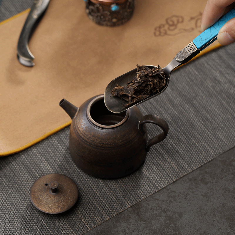 Morning high turquoise, kung fu tea set 6 gentleman dresses pu - erh tea set catalog fittings) tea towel