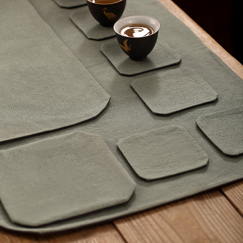 Morning high Chinese zen cup mat cotton and linen tea table as pad dry tea mat of a complete set of suit the teapot