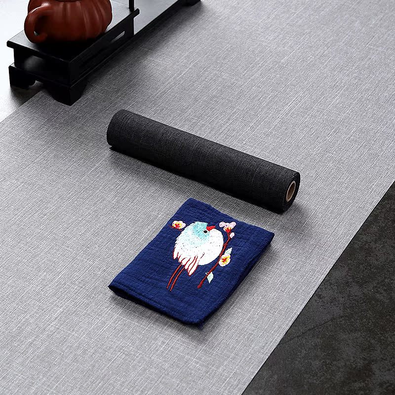 Morning high waterproof zen tea table linen cloth art of Chinese style tea table flag Japanese zen tea tray mat tea tea