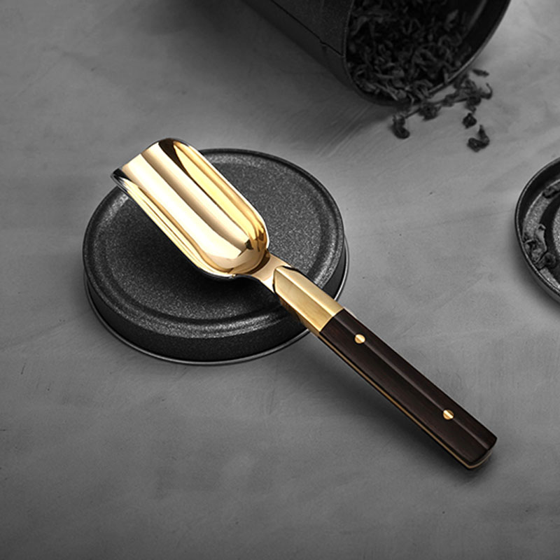 Morning tea, high pure copper take tea spoon run shovel points tea spoon tea six gentleman tea accessories