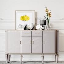 Light luxury American solid wood sideboard table gold simple living room Hall Hall Cabinet porch modern bedroom storage locker