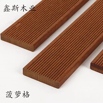Indonesia pineapple grid wood Solid wood floor Log wood square material wood bar Outdoor anti-corrosion diy floor Stair tread board