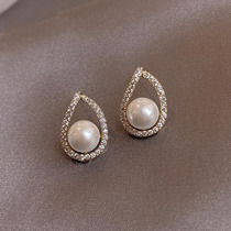 Quality goods super beautiful recommended water drop earrings Korean temperament simple Net red earrings small design earrings female