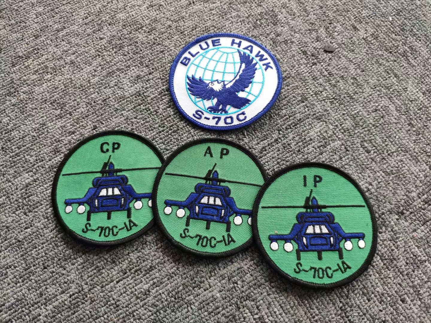 S-70C helicopter badge with a set of 4 pieces