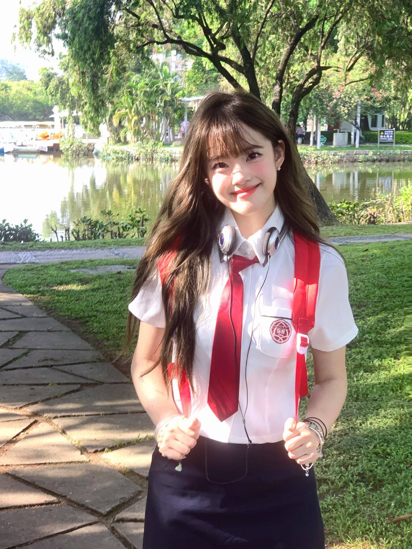 东京原创韩国校服白色收腰衬衫包臀裙迪士尼穿搭学院风jk制服套装