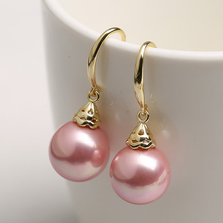 Pearl ear rings female S925 sterling silver natural Baype ear pendant simple ear hook temperament earrings wild high-level earrings Pearl ear rings female S925 sterling silver natural Baype ear pendant simple ear hook temperament earrings wild high-level earrings