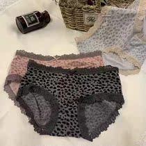 1-3 pieces of womens BAO WEN panties female sense lace new mid-waist cotton shorts summer seamless breathable briefs