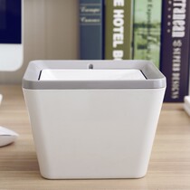 SP SAUCE Japanese desktop trash can Creative mini plastic with lid simple trash can learning table trash can