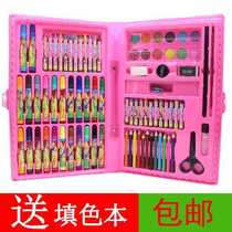Childrens painting brush painting brush set gift box primary school students learning stationery watercolor pen 24 color birthday gift
