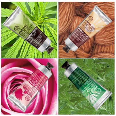 包邮!the body shop/美体小铺 hemp麻纤杏仁密集滋润护手霜100ml