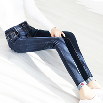 Jeans Woman 2021 Spring new Korean version with slim fit and high waist student 100 lap tight fit small foot pants spring