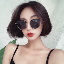 Korean retro small round frame sunglasses female small face travel Street Photo sun glasses anti-ultraviolet mens summer shade tide