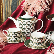 (Tadahara)ARTDECO Retro Gatsby Bone China Teapot Teacup Tanabata Birthday Wedding Gift