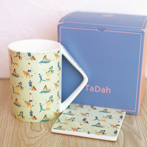 (TaDah all of a sudden) furry friend mug dog original bone china cup dog bowl gift box