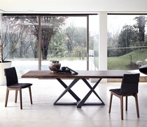 American country LOFT old wrought iron vintage solid wood desk desk home table conference table Big Workbench