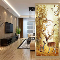 european chinese style art glass screen living room partition wall shoe cabinet entry door background wall scrubbing craft custom