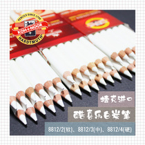 Czech Republic imported 8812 cool joy white charcoal pen High-gloss pen sketch sketch professional hand-painted soft medium hard carbon pen