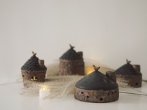 LATE-TIME Japanese housewares Kaori Mizutani pottery house mosquito-repellent incense burner flower set night light incense burner