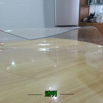 Tablecloth waterproof PVC soft glass table mat thickened Anti-hot disposable tea table mat transparent crystal board can be customized