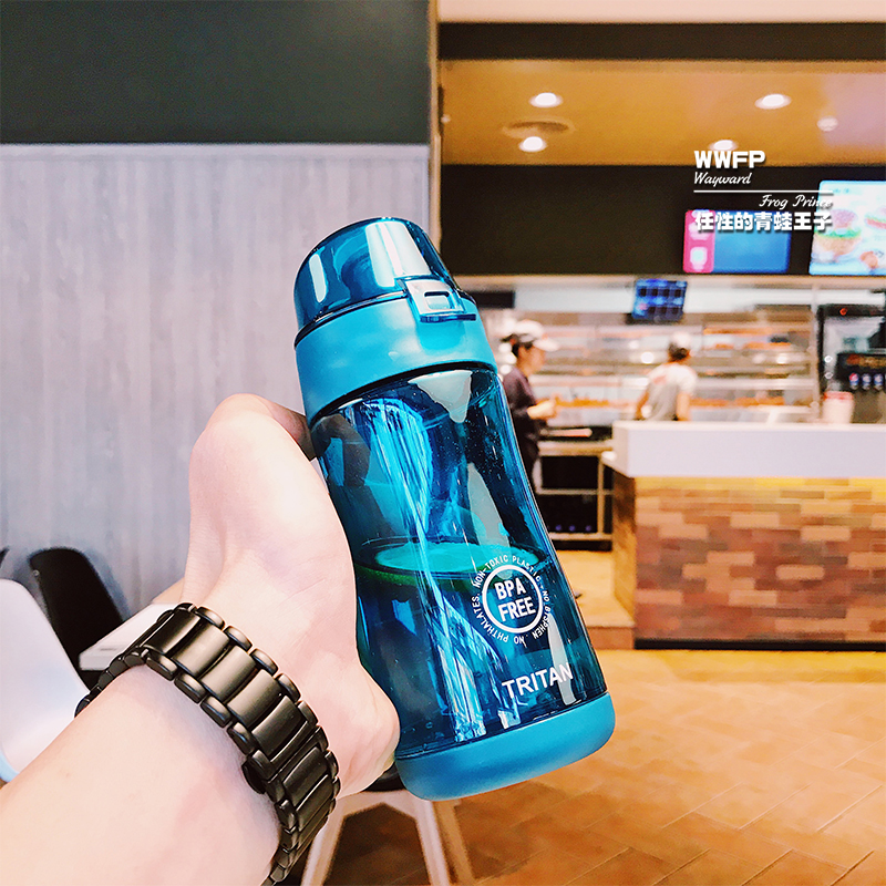 tritan water cup simple accompanying cup outdoor children's water bottle portable handy cup leak-proof cup healthy cup student