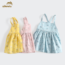 Girls camisole vest wearing baby cotton summer thin childrens sleeveless top 1-3 year old female baby halter top