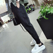 Sports pants female autumn and winter loose insin tide-long recreational trousers radish guard pants and fluffy Harun pants