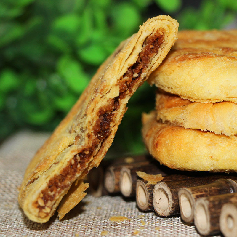 山西特产原平锅魁饼15袋福诚惠手工小锅盔红糖口味饼糕点点心零食