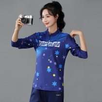 2022 Korea long sleeve badminton suit speed dry womens sports table tennis clothes tennis clothes for spring and autumn group purchase
