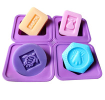 xj082 Four Connected Square Mould Silicone Cake Mould Handmade Soap Mould Turtle Pear
