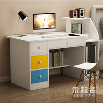 Home imitation Solid Wood High School students writing desk small apartment multi-function simple computer desktop table MS618