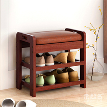 Solid Wood assembly multifunctional shoe-changing stool type door storage shoe cabinet entrance can sit shoe rack sofa stool MS179