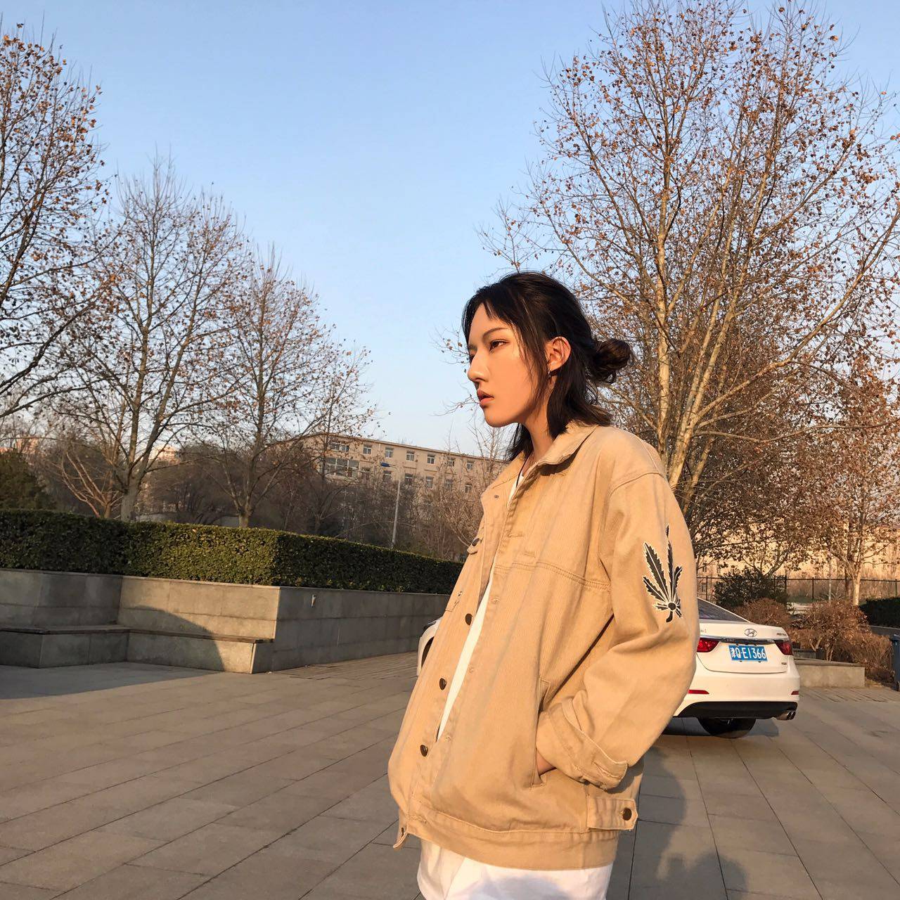 sacramento 麻叶双色工装夹克牛仔外套 百搭休闲潮流街头男女情侣_9折