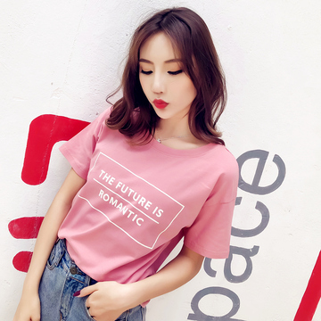2018夏装新款t恤女短袖圆领上衣学生宽松韩版ulzzang衣服百搭半袖 2018夏装新款t恤女短袖圆领上衣学生宽松韩版ulzzang衣服百搭半袖